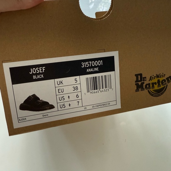 Dr. Martens Black Leather Sandals - Josef Size 7 - Picture 5 of 5